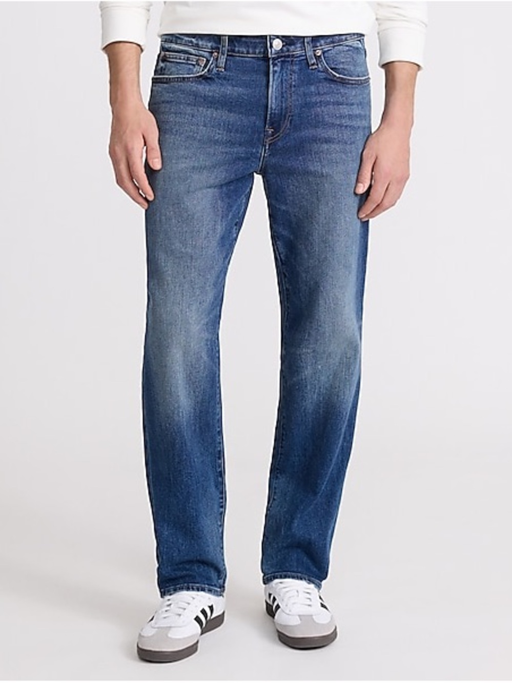 Express Men’s Classic Straight Leg Soft Cotton Medium Blue Wash Jeans 38X32 NWT